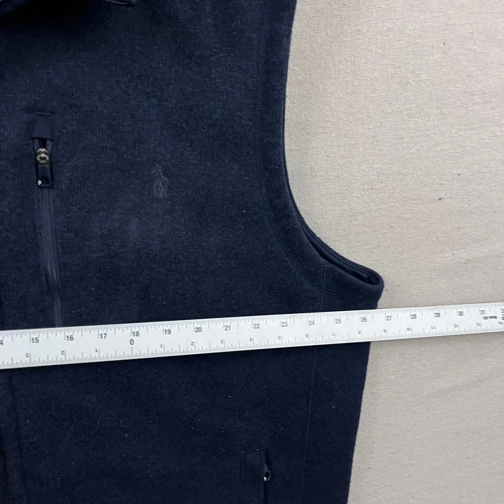 Polo Ralph Lauren Performance Vest Mens 2XB‎ Navy Blue Full Zip Fleece Mock Neck